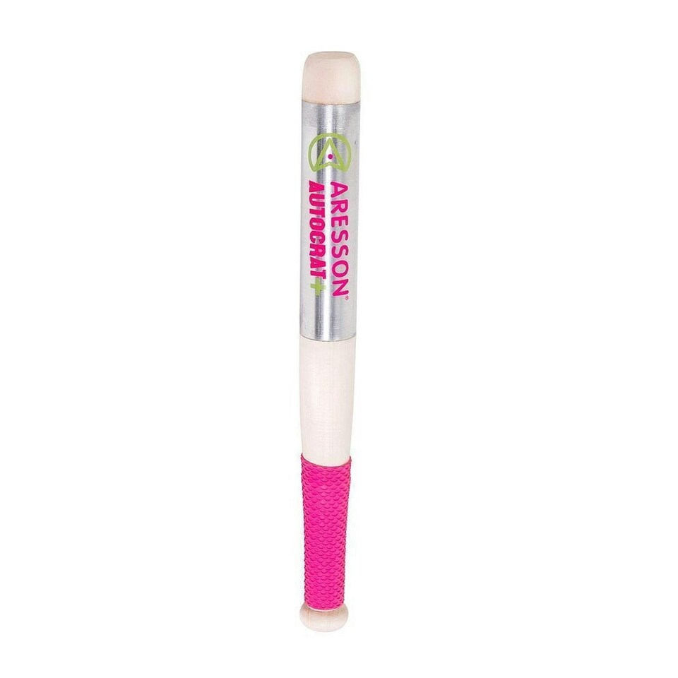 image 1 of Aresson Autocrat Plus Rounders Bat - Cream/Pink - 18in