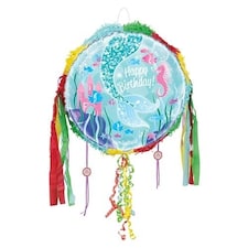 Mermaid Happy Birthday Pull String Pinata