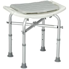 HOMCOM Aluminium Shower Stool Adjustable Bath Stool for Senior Disabled Pregnant
