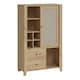 image 1 of Cestino 1 Door 2 Drawer Cabinet in Jackson Hickory Oak and Rattan Effect