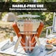 image 7 of Outsunny Charcoal BBQ Grill Portable with Tilting Grate | Orange | Black | 40 x 28 x 25.5 cm