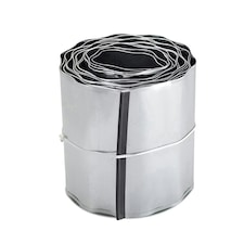 Pack of 10 x 5m Galvanised Wavy Lawn Edging Rolls in Silver | Silver | 10