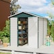 image 2 of Outsunny 9'x6' Galvanised Metal Garden Shed Tool Storage Shed for Patio Green