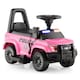 image 1 of COSTWAY Kids Electric Car 6V Powered Police Cars Pink