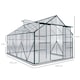 image 7 of Outsunny 8x12ft Polycarbonate Walk-in Greenhouse Outdoor w/ Double Sliding Door