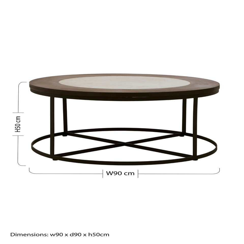 image 1 of Interiors by Premier Modern Side Table With Latticed Base, Practical Wooden Round Table For Outdoor Patio, Black Bedside Table Black