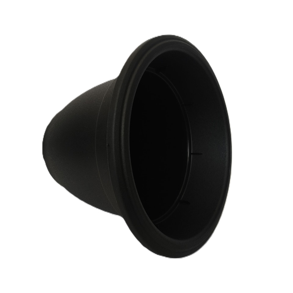 image 1 of 2x 30cm Black Round Bell Plant Pot Flower Planter Plastic Garden Pot