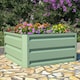 image 2 of Raised Metal Planters in Sage Green (2x Planters 60x60cm) | Green
