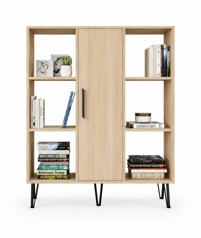 image 1 of Decorotika Peoria 6 Shelves and a Cabinet Bookcase