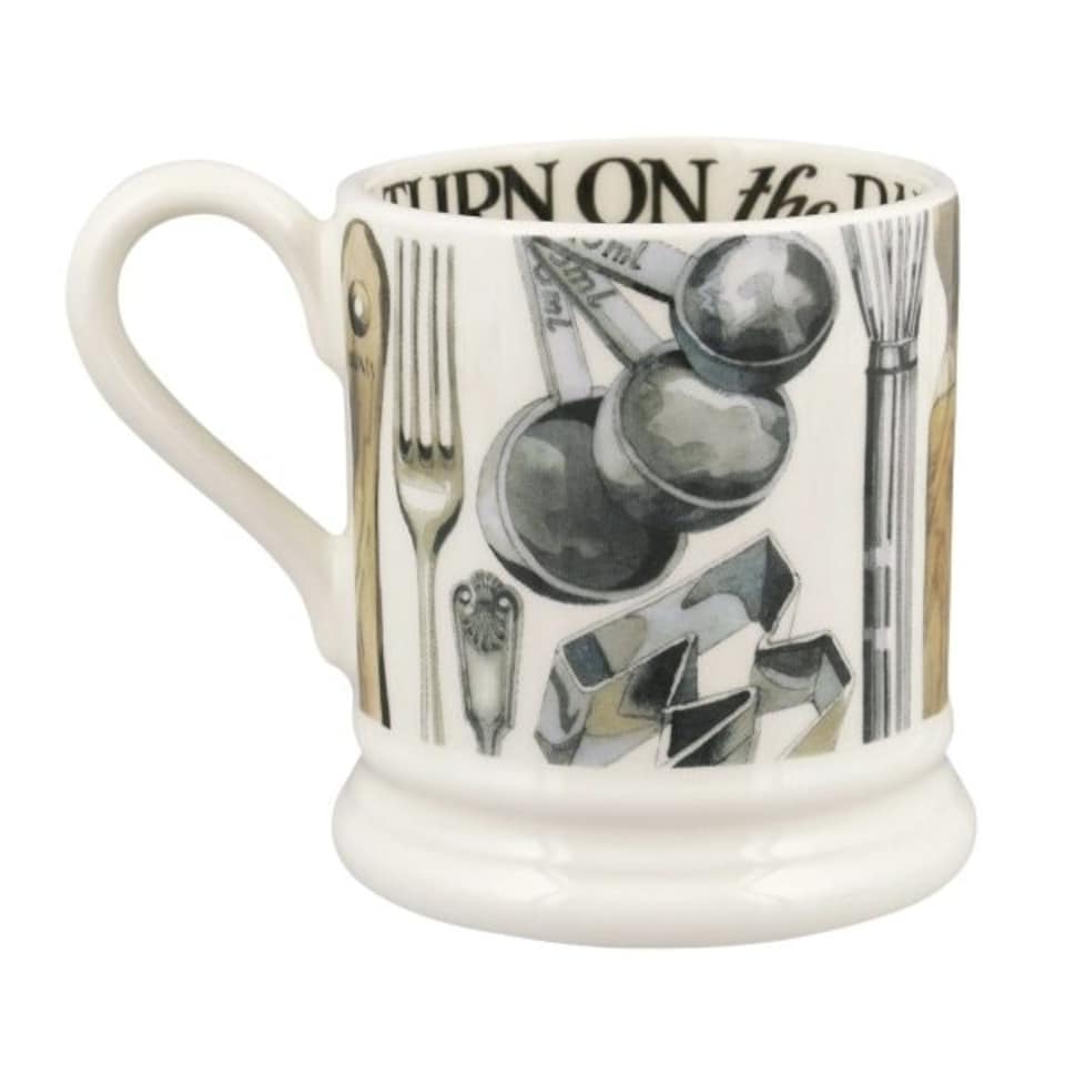 image 1 of Mug: 1 x 300ml Emma Bridgewater Get Baking Half Pint Mug, Ceramic White