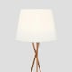 image 1 of ValueLights Camden Copper Tripod Floor Lamp White Taper Shade & Bulb White