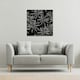 image 2 of White Palm Trees on Black (Canvas Print) 61 x 61 x 4cm