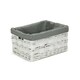 image 4 of White Grey LinedScandi Storage Basket with Grey Lining Grey | Grey | XL