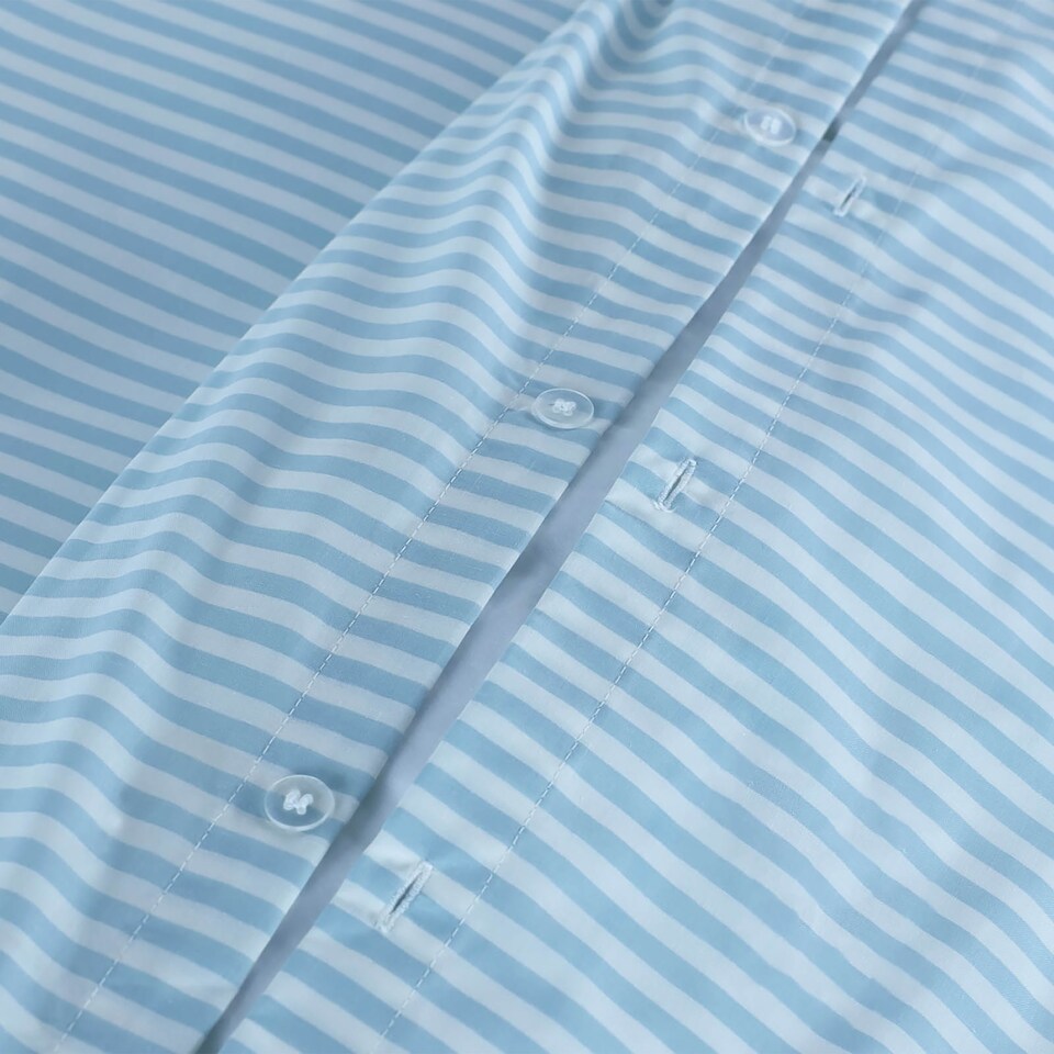 image 1 of Martex Studio Edition Blue Pinstripe Duvet Cover Set - Double