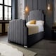 image 3 of Nelson Plush Steel Double Bed Frame - Steel