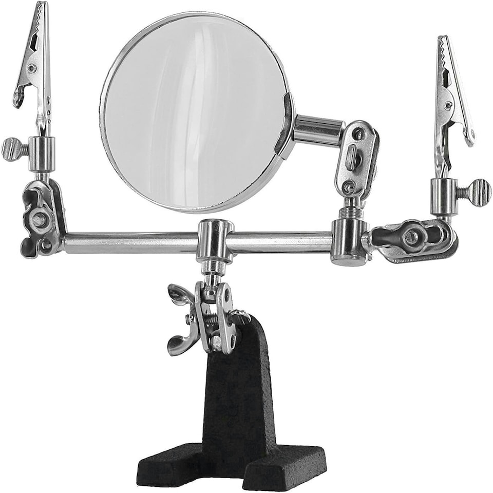 image 1 of Helping Hand Model Hobby Artist Magnifying Glass with 2 x Articulated Arms
