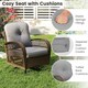 image 8 of COSTWAY 3 Pieces Patio Rattan Bistro Conversation Set Grey