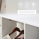 image 4 of HOMCOM Mobile Double Open Wardrobe w/ Clothes Hanging Rail