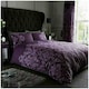 image 1 of VELVETIO Empire Damask Printed Duvet Cover Set Reversible Polycotton Beddings Purple | King