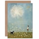 image 1 of Wishes Chasing Giant Dandelion Inside Child Kids Birthday Card