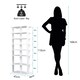 image 10 of COSTWAY 7-tier Double Shoe Storage Tower Rack Stand White White