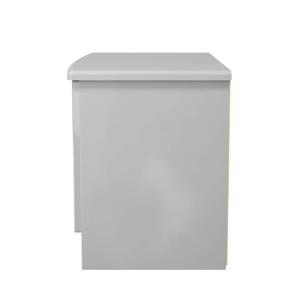 image 1 of Windsor Compact 2 Door Cupboard in Grey Gloss / Dusk Grey (Ready Assembled) | Grey | Grey Gloss / Dusk Grey