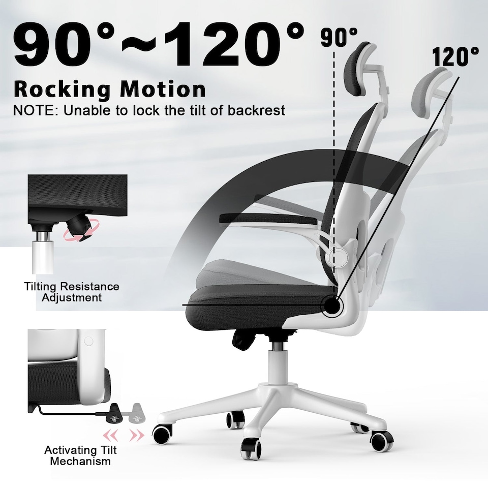 image 1 of Rattantree Ergonomic Office Chair With Headrest & Lumbar Support