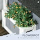 image 3 of PawHut Wooden Outdoor Cat House w/ Flower Pot, Windows, Multiple Entrances