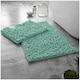 image 1 of VELVETIO Loop Bath Set Anti Slip Water Absorbent Soft Bathroom Rugs Green | Duck Egg