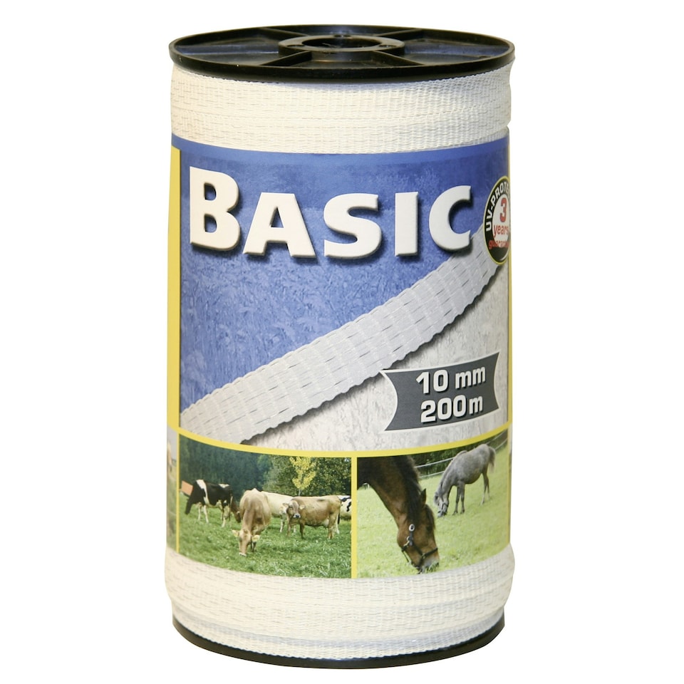 Basic Fencing Tape - White - 200m x 20mm