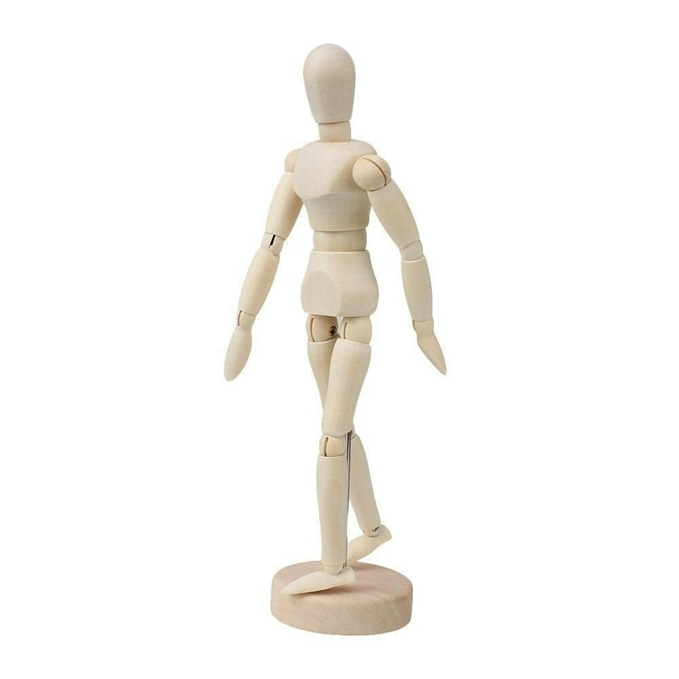 image 1 of Janrax Set of 3 - 8" Artists Figure - 20cm Male Manikin Wooden Art Mannequin