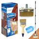 image 1 of Decking Stain Brush Kit with Metal Handle, Spare Brush Head and 3" Paint Brush