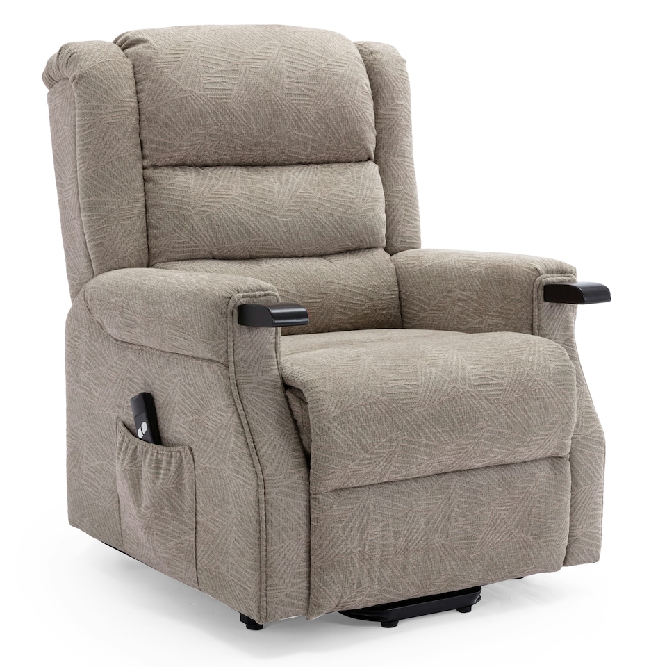 image 1 of Ashfield Electric Fabric Single Motor Rise Recliner Mobility Chair (Mocha)