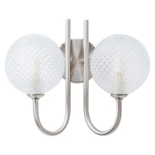 ValueLights Elle Brushed Chrome 2 Way IP44 Bathroom Wall Light | Silver