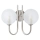 image 1 of ValueLights Elle Brushed Chrome 2 Way IP44 Bathroom Wall Light | Silver