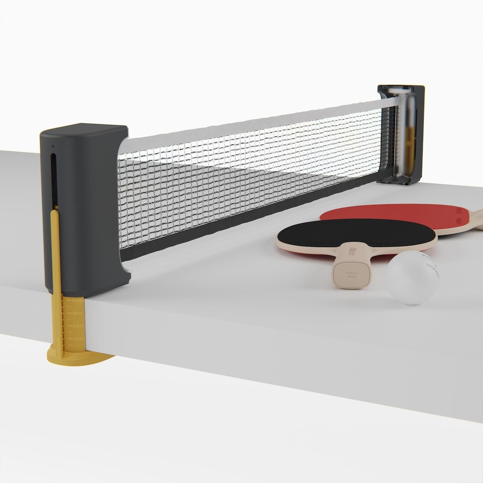 image 1 of Decathlon Table Tennis Set for Small Tables with Rollnet + 2 PPR100 Bats + 2 Balls