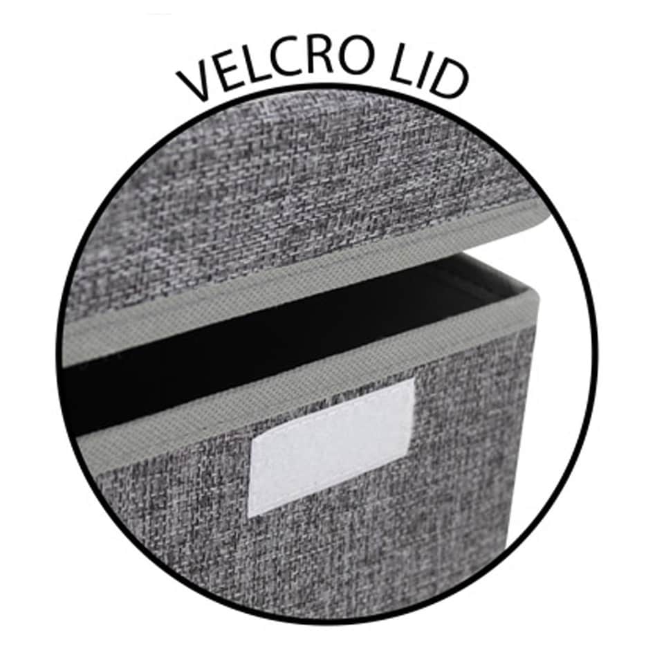 image 1 of Dog Toy Box Foldable With Handles & Lid Pet Puppy Collapsible Organiser Storage
