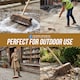 image 6 of Garden Broom Outdoor with Wooden Handle Natural Stiff Bassine Hard Bristle Sweeping Brush
