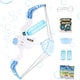 image 1 of 3-in-1 Blue Bow and Arrow Bubble Gun – Water Blaster Archery Toy with Lights – Leak-Proof Outdoor Summer Gift for Kids Ages 3+