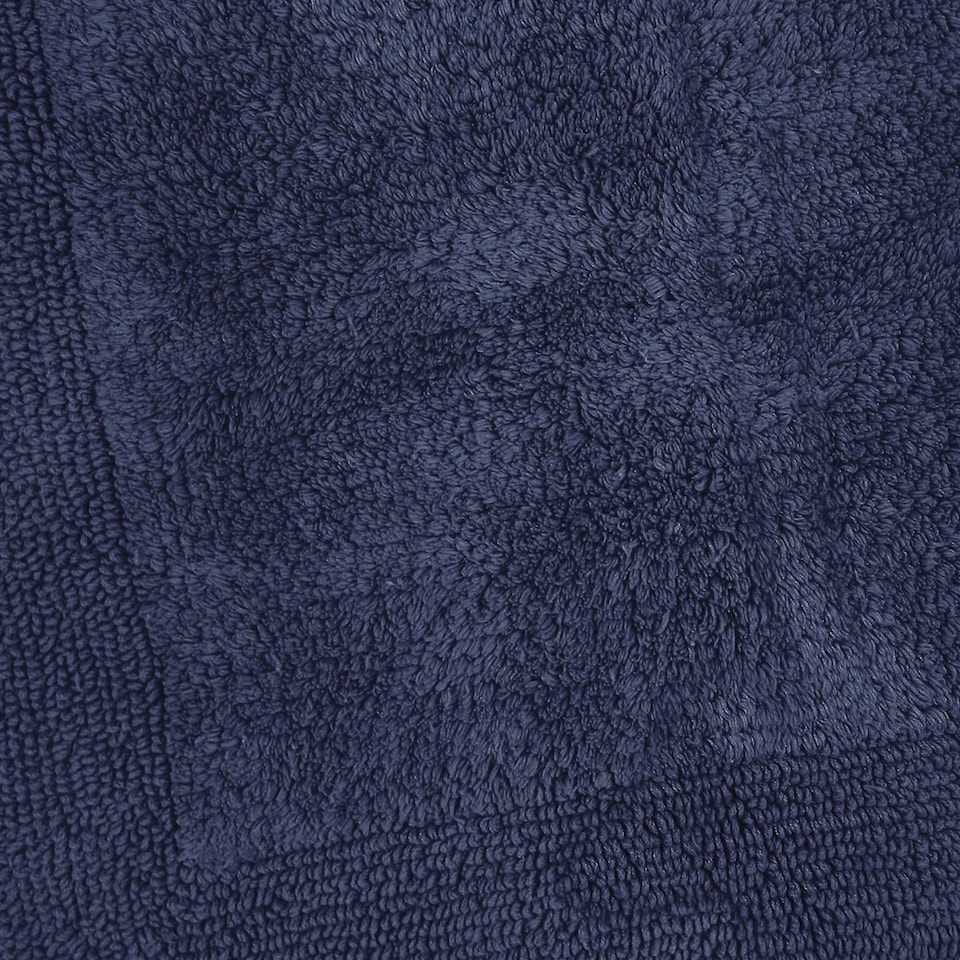 image 1 of Heavyweight Reversible Pedestal Toilet Mat - Navy Blue