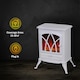 image 4 of HOMCOM Freestanding Fireplace Flame Effect Electric Heater Log Burning White