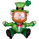 image 2 of Sitting Leprechaun Air Fill St. Patrick's Day Foil Balloon 55cm / 22 in