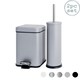 image 1 of Harbour Housewares Mismatched Toilet Brush & Bin Set - Matt Grey