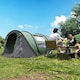 image 2 of Outsunny Camping Tent Dome Pop-up Tent  with Windows for 4-5 Person Dark Green