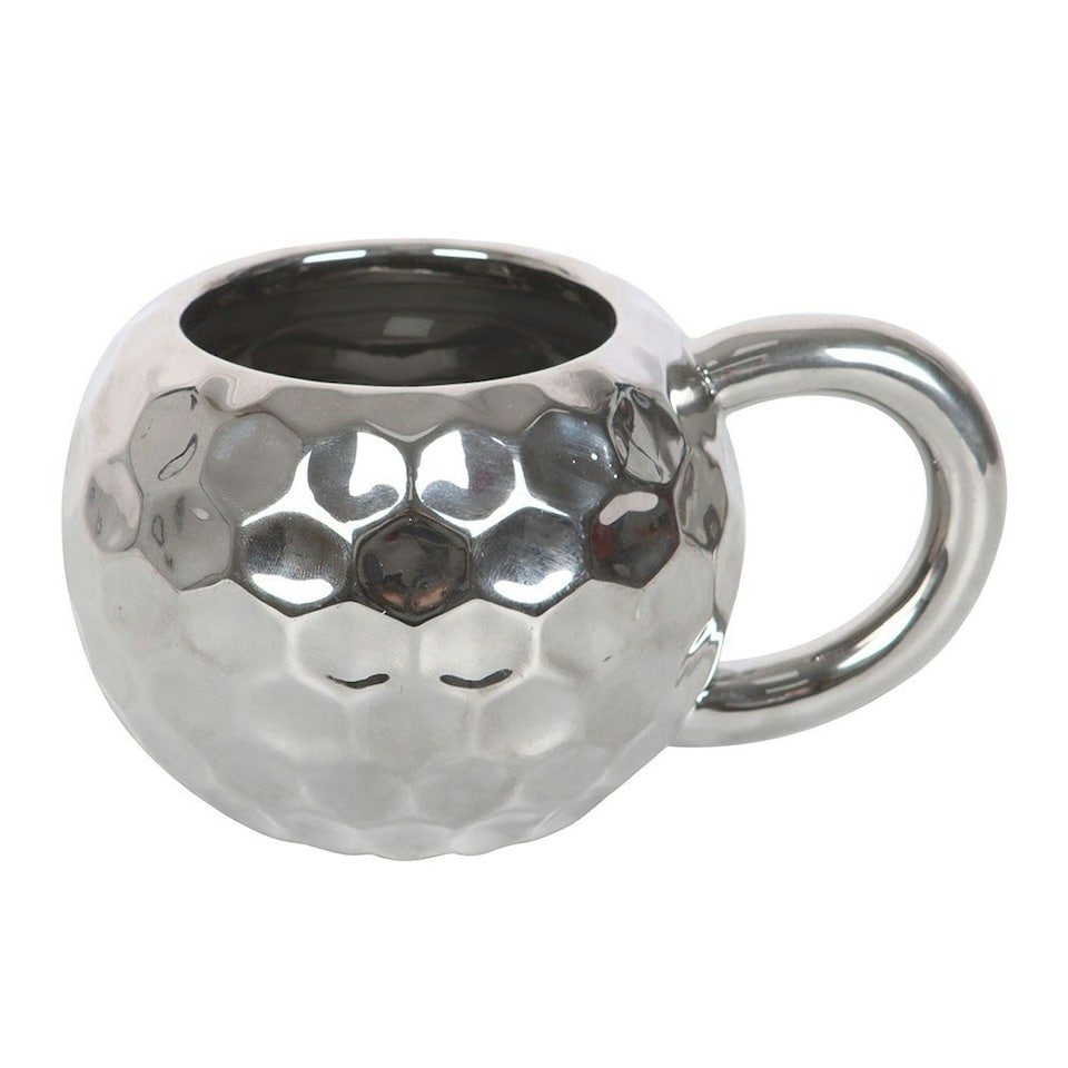 image 1 of Ceramic Silver Disco Ball Mug Silver