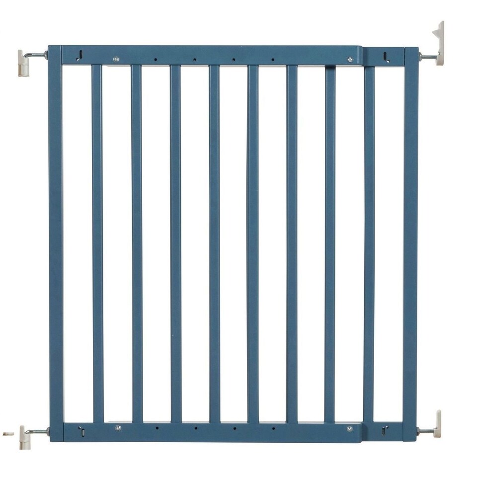 image 1 of Safetots Top of The Stairs Screw Fitted Stair Gate, Azure Blue Wooden, 63.5cm - 105.5cm, Wood Baby Gate, Safety Gate | Blue | 1