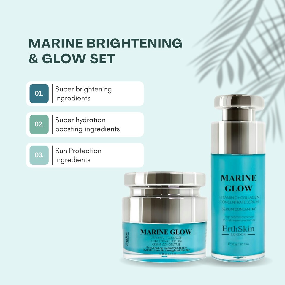 image 1 of Marine Glow Anti-Aging Concentrate Cream And Serum Set