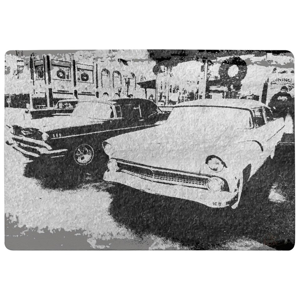 image 1 of Cool cars satin silver (Rug) Grey | Large: 140x200cm