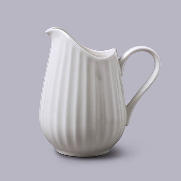WM Bartleet & Sons Porcelain Fluted Jug 350ml in White
