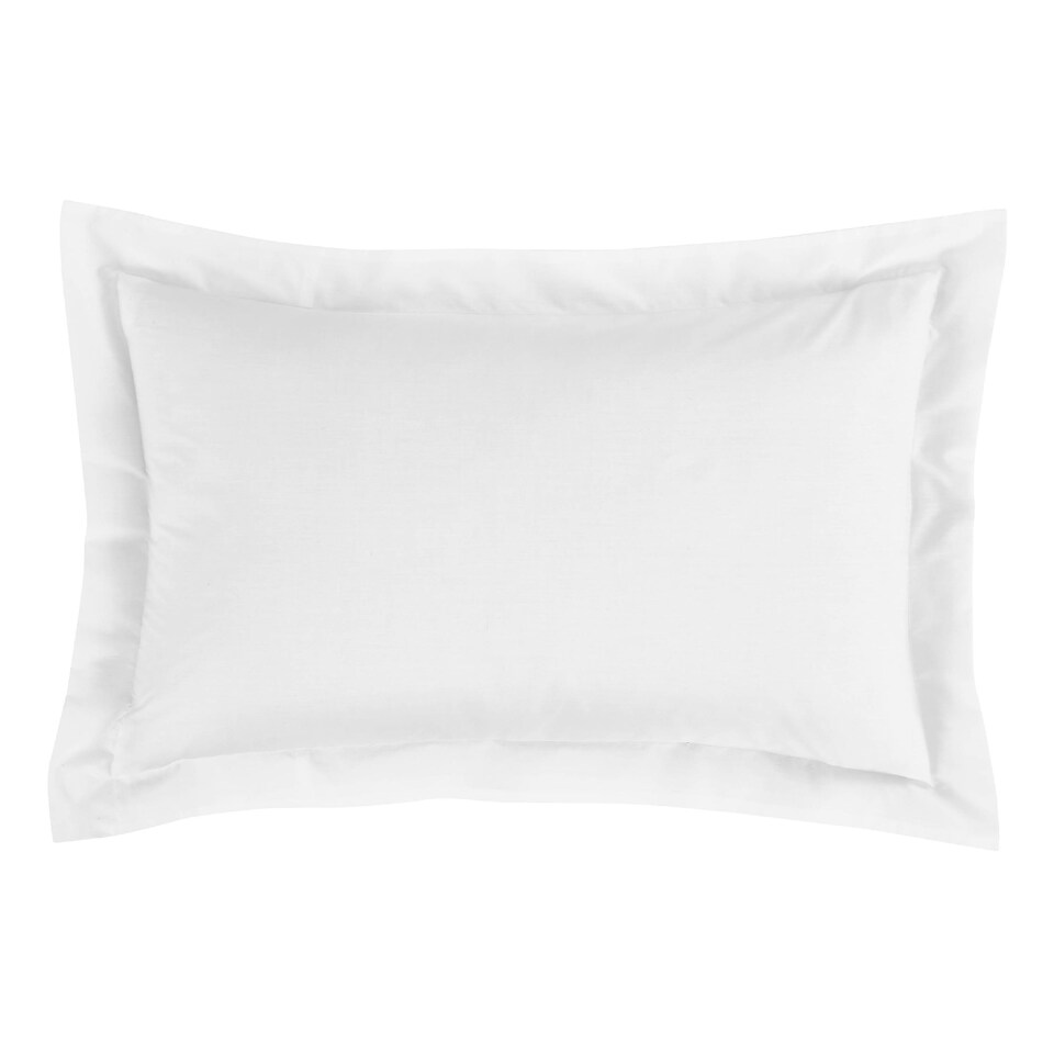 image 1 of Bianca 180 Thread Count Egyptian Cotton Oxford Pillow case | White | One Size